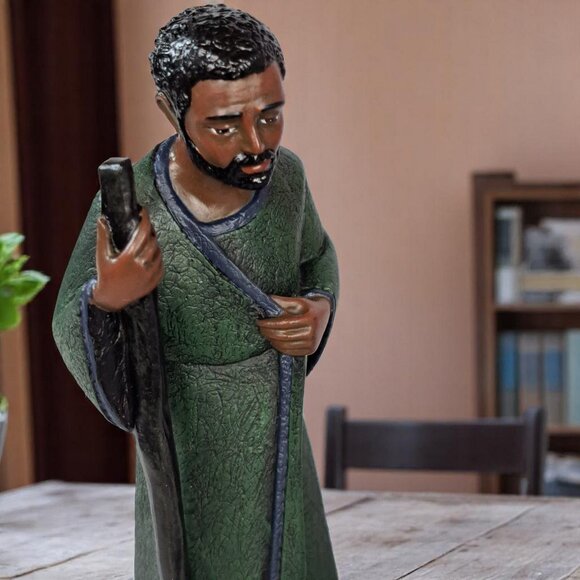 VTG 1997 Mahogany Miracle African American Nativity Set Mary Joseph Baby Jesus - Picture 7 of 11